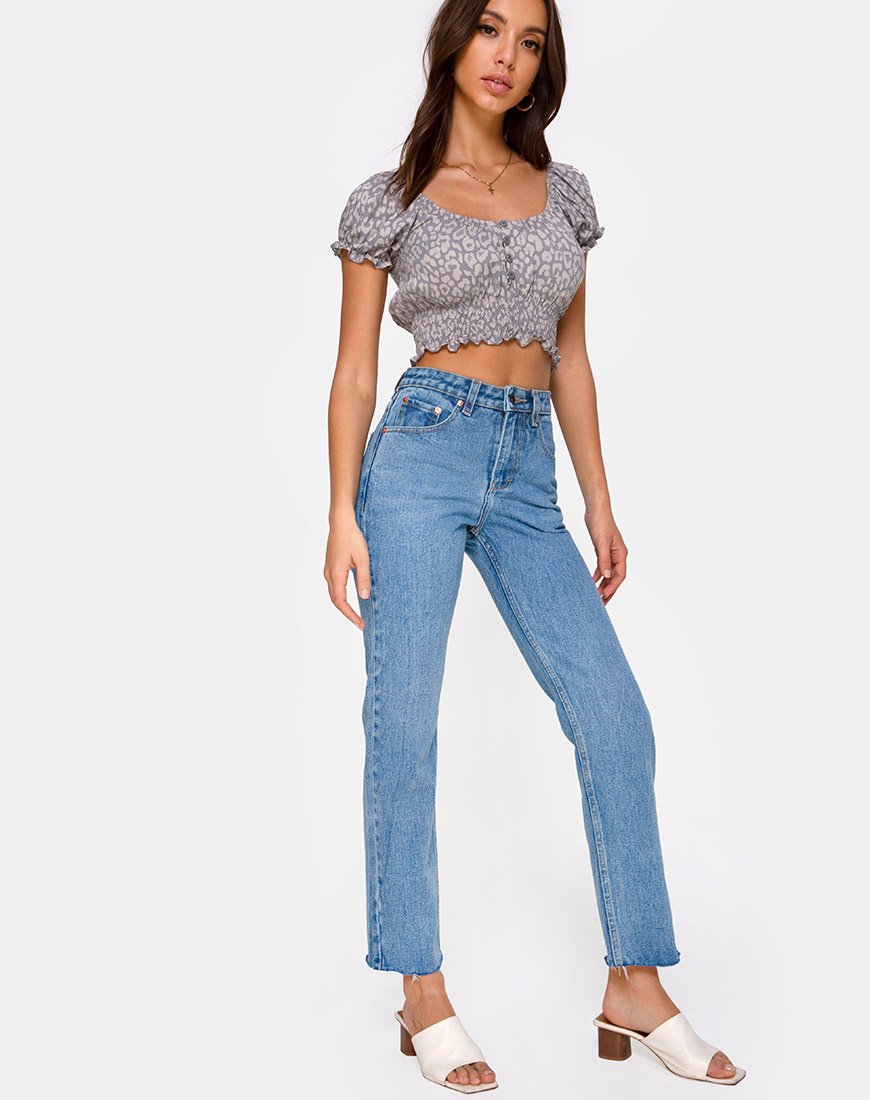 Immagine di Lanfy Top in Leopard Daze Grigio