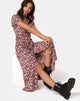 Immagine di Larin - Vestito midi con fascino floreale rosso