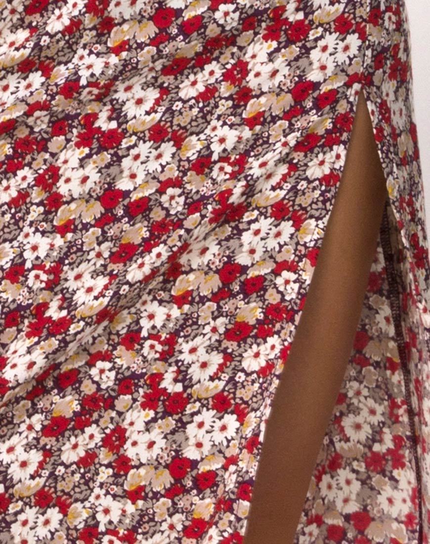 Immagine di Saika Midi Skirt in Floral Charm Red