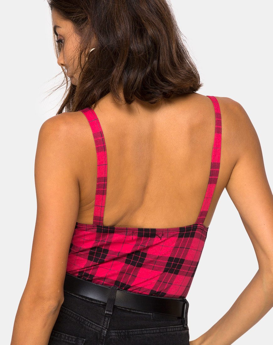 Immagine di Lantas Corpetto in Plaid Invernale Rosso Nero
