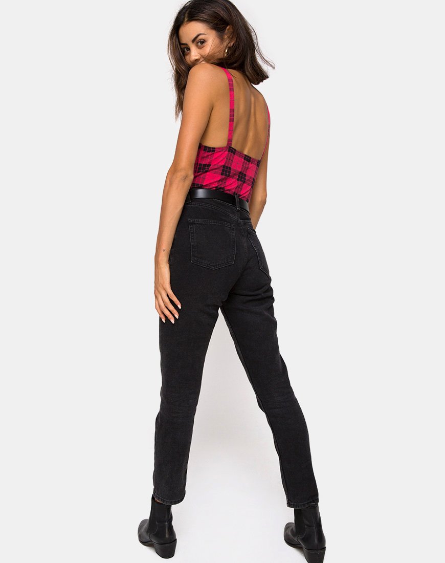 Immagine di Lantas Corpetto in Plaid Invernale Rosso Nero