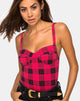 Immagine di Lantas Corpetto in Plaid Invernale Rosso Nero