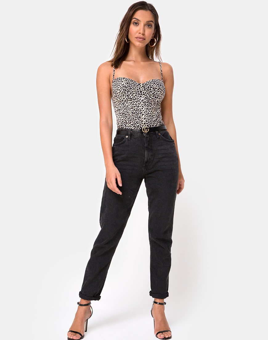 Immagine di Lanti Bodice in Rar Leopard Brown