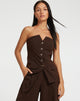 immagine di Lavan Corset Top in Cappuccino Sartoriale