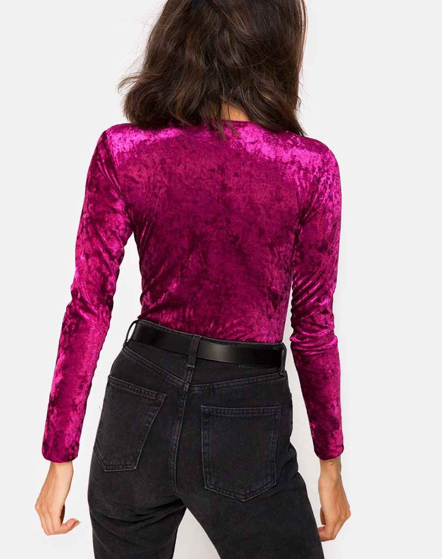 Corpetto Lao Plunge in Burgundy Crush