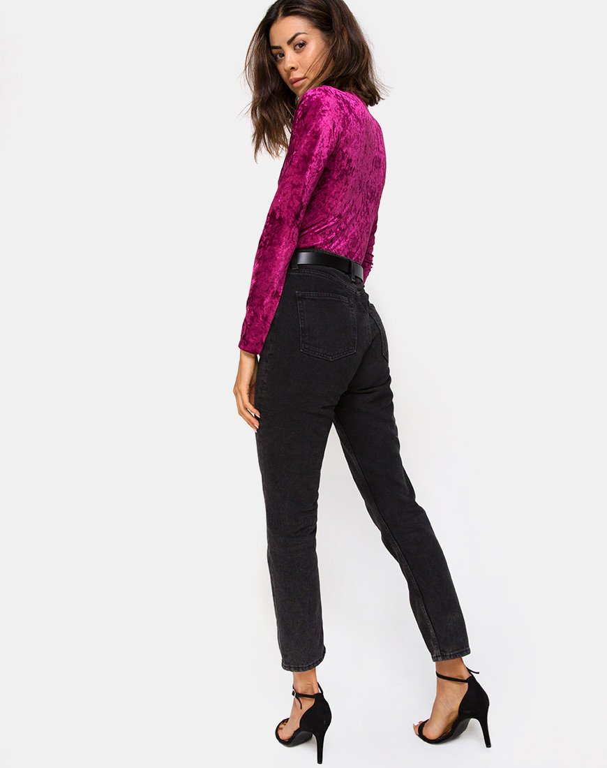 Immagine di Lao Plunge Bodice in Burgundy Crush