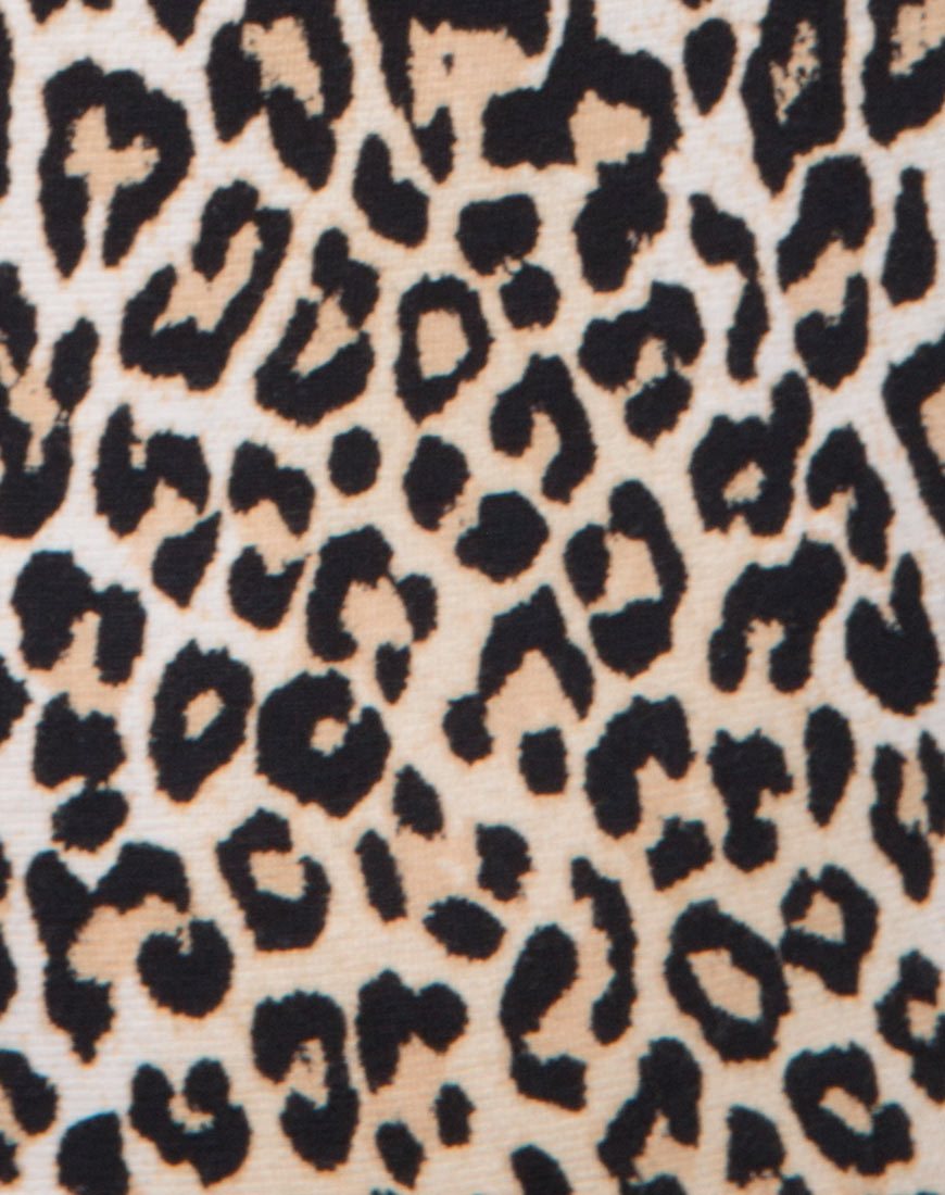 Immagine di Lao Plunge Bodice in Rar Leopard Brown