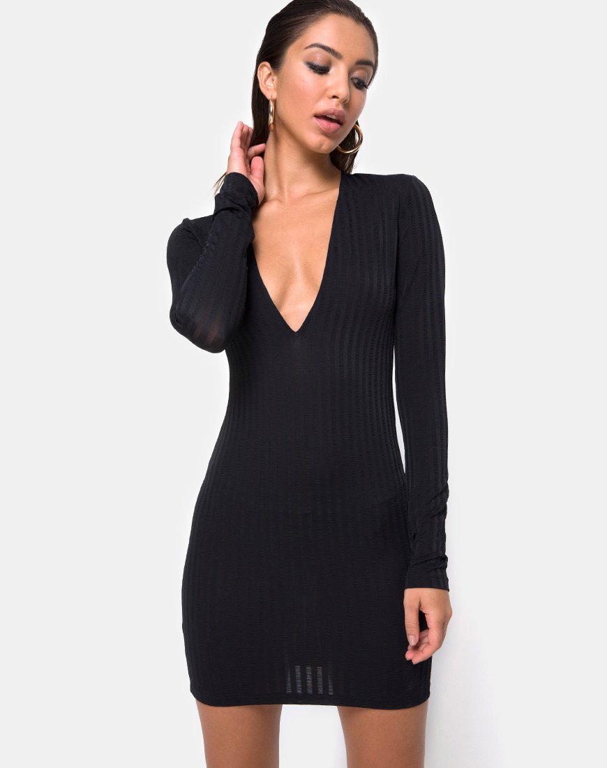 Vestito Bodycon Laoda in nero