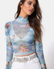 Immagine di Lara Crop Top in rete Angel Sky Blue