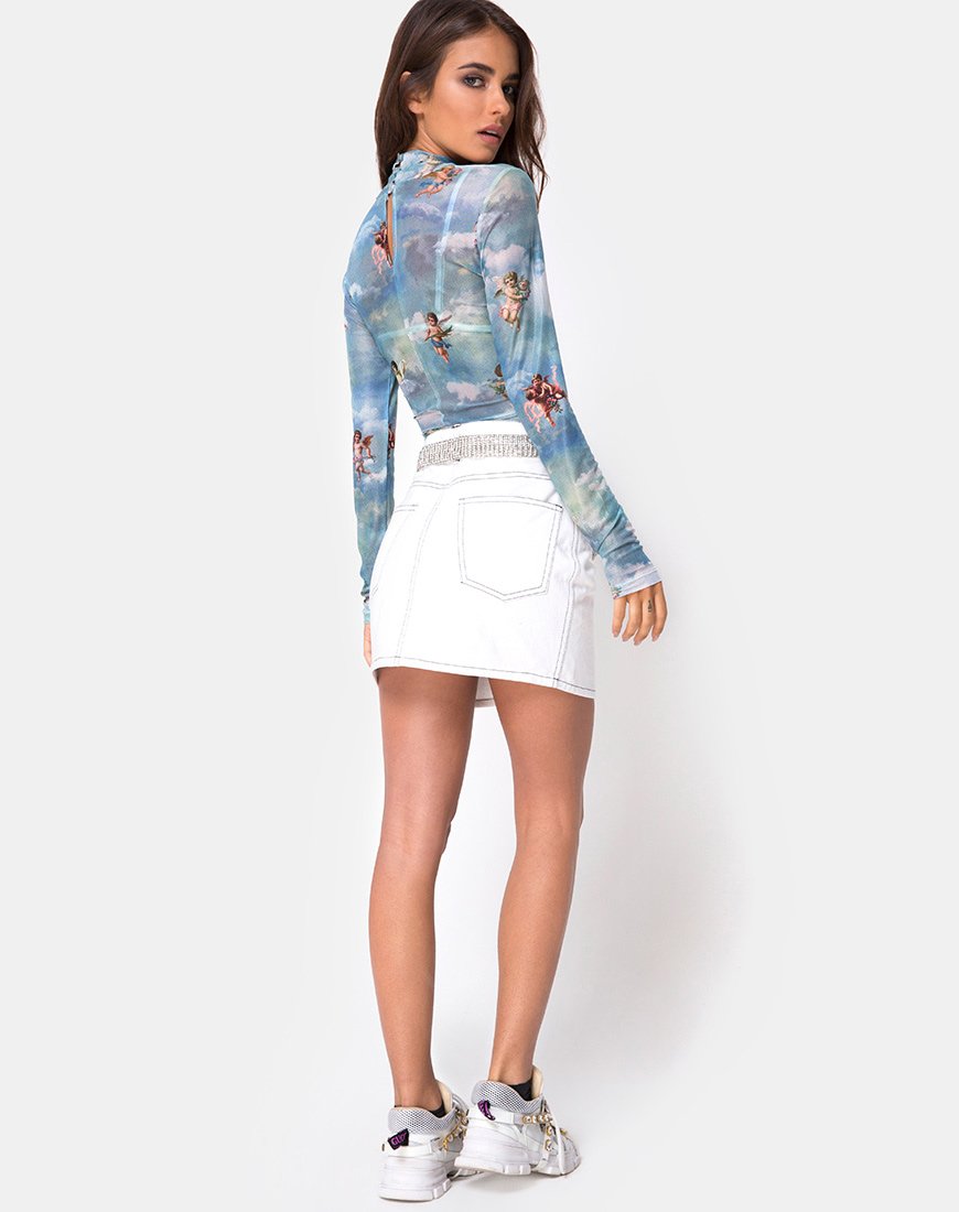 Immagine di Lara Crop Top in rete Angel Sky Blue