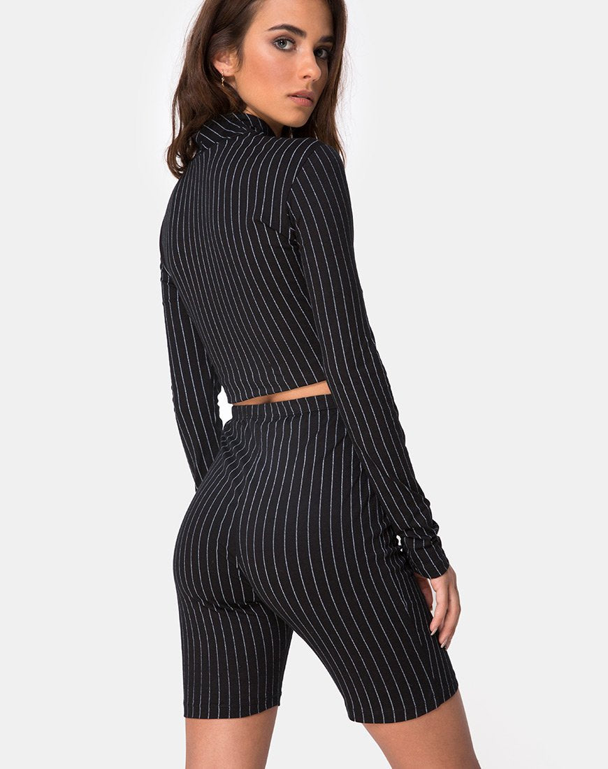 Immagine di Lara Top in gessato nero