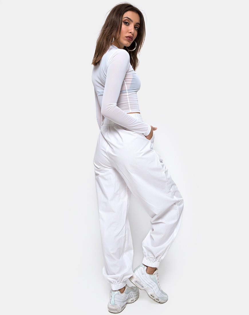 Immagine di Rhala Crop Top in rete bianca