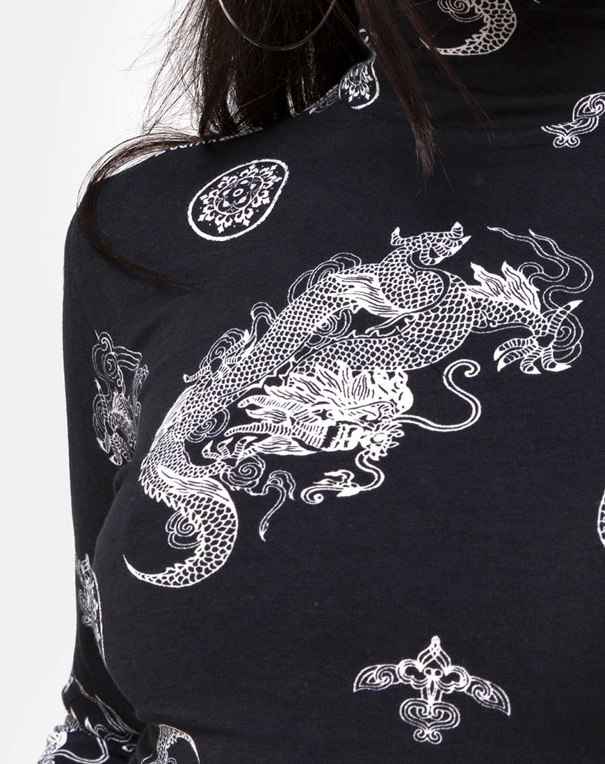 Immagine di Lara Crop Top in Black Dragon