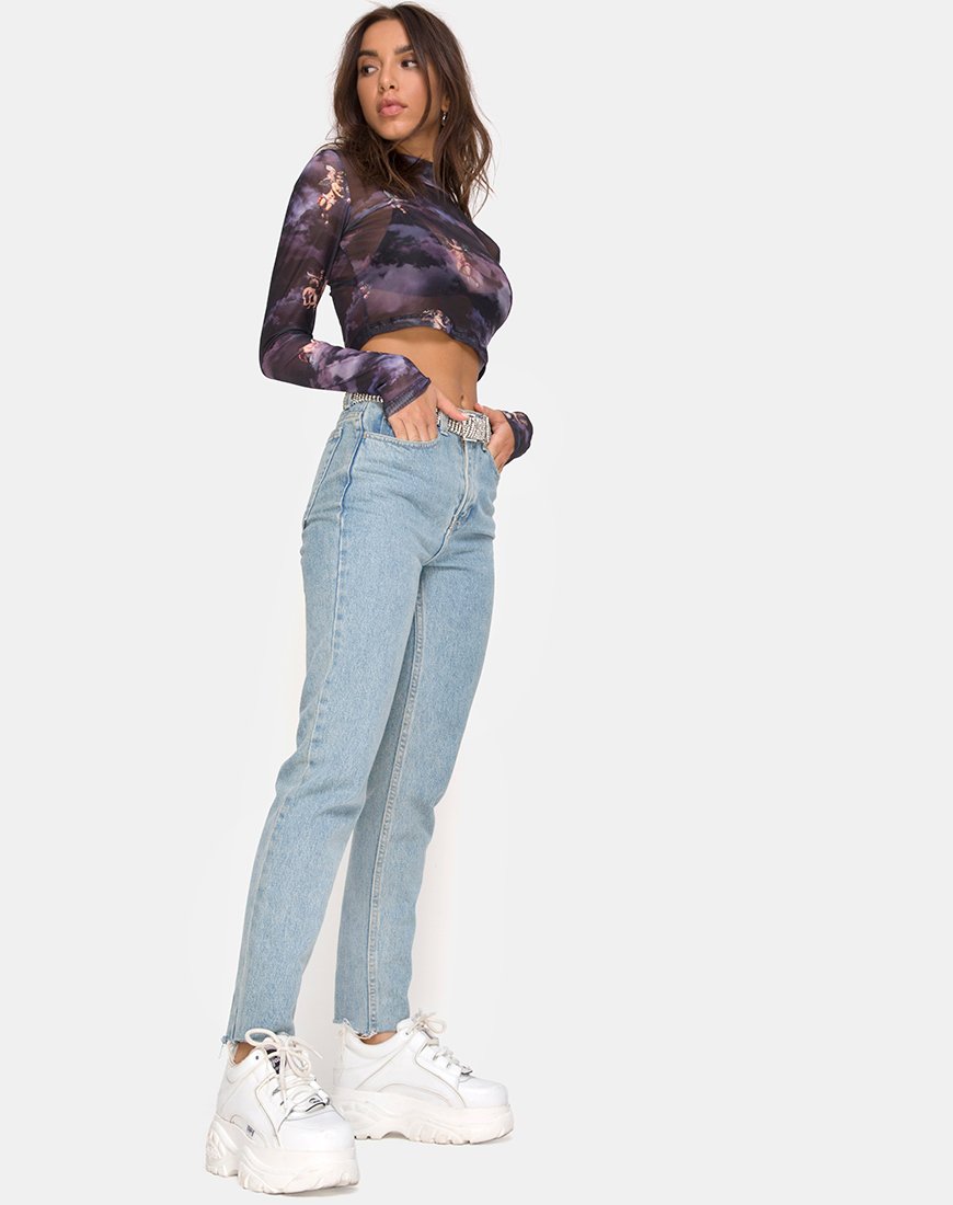 Immagine di Lara Crop Top in maglia Dark Angel
