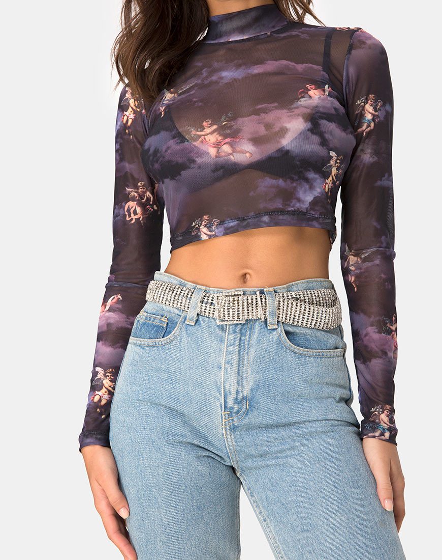 Immagine di Lara Crop Top in maglia Dark Angel