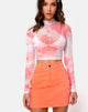 Immagine di Lara Net Crop Top in Rosa Tye Dye