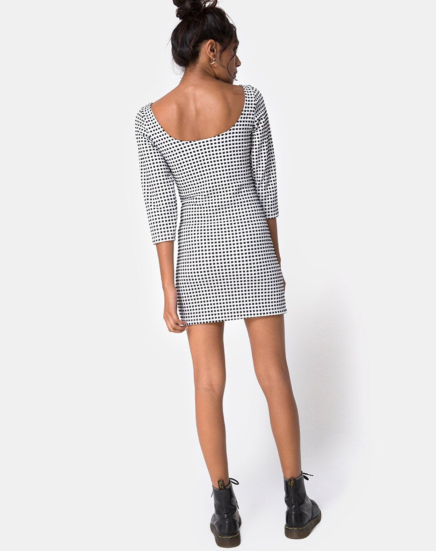 Immagine di Laras Abito in Gingham Nero Avorio