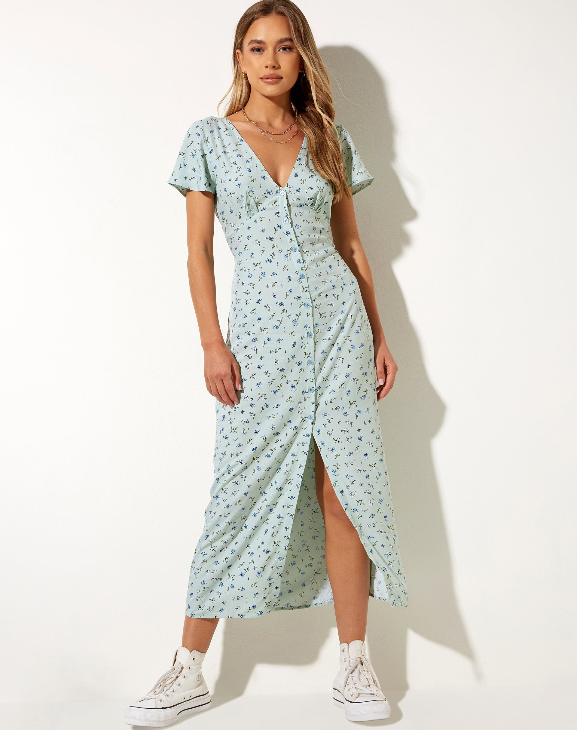 Immagine di Larin Midi Dress in verde petalo