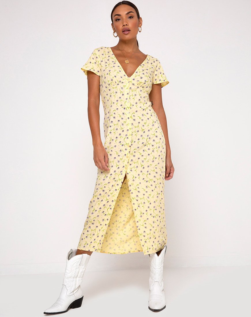 Immagine di Larin Midi Dress in Wild Flower Lemon Drop