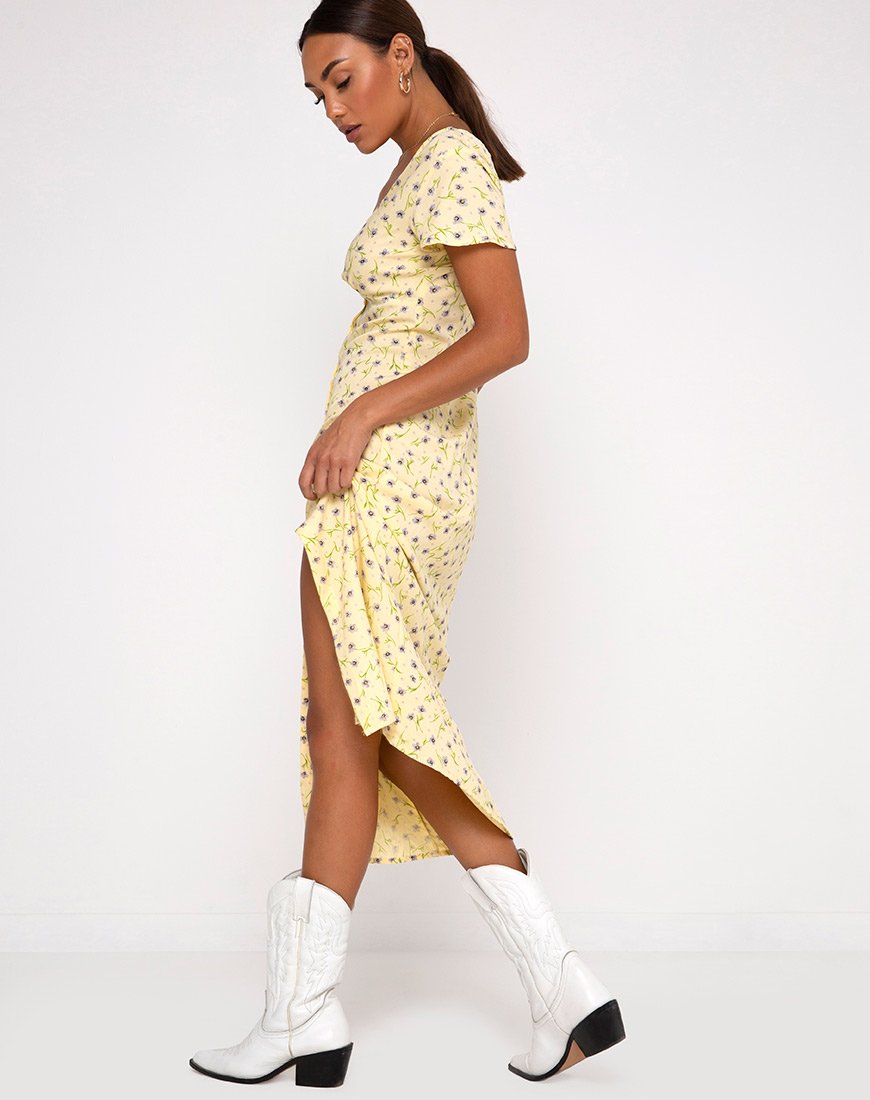 Immagine di Larin Midi Dress in Wild Flower Lemon Drop
