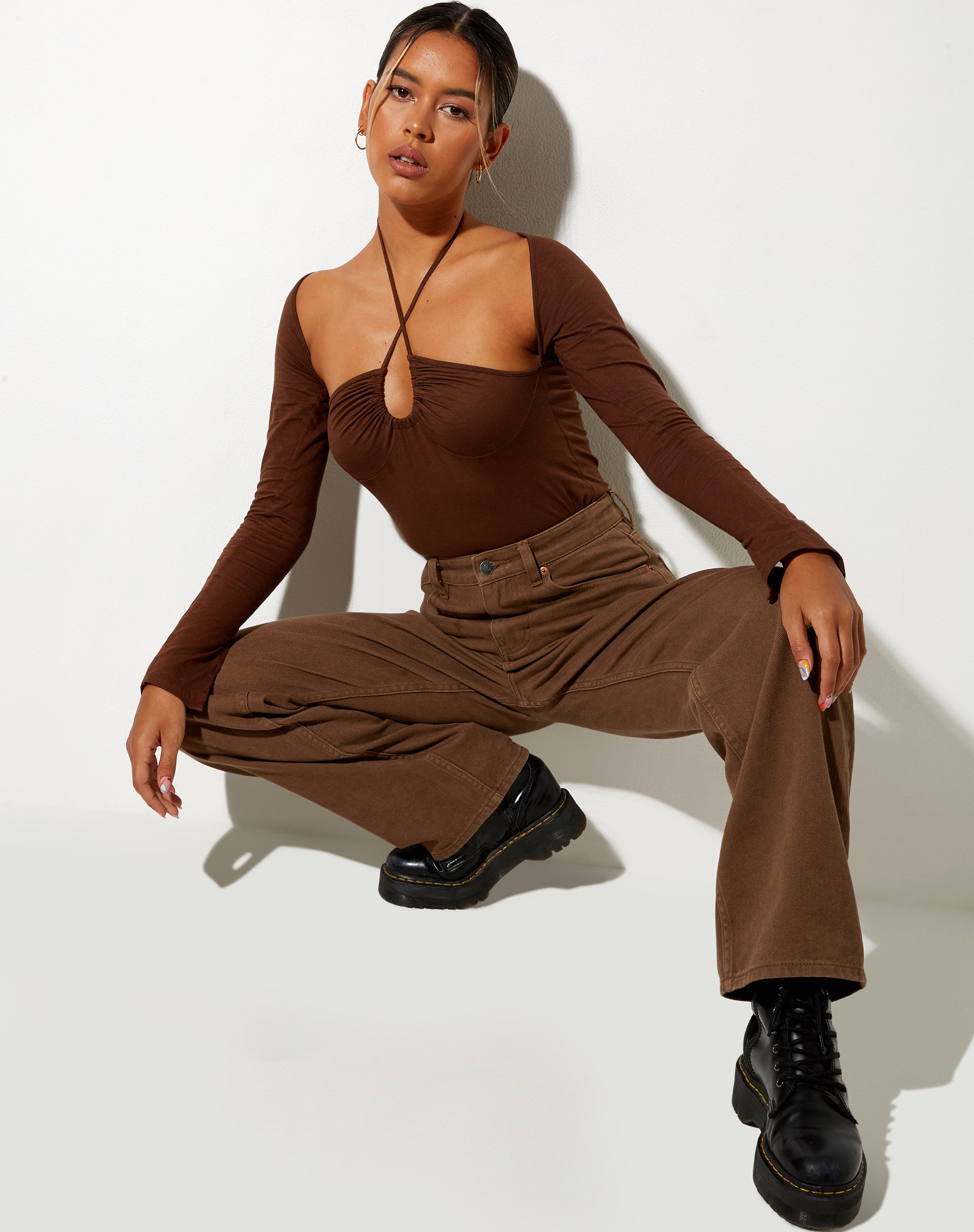 Immagine di Lasira Corpetto in Lycra Cacao