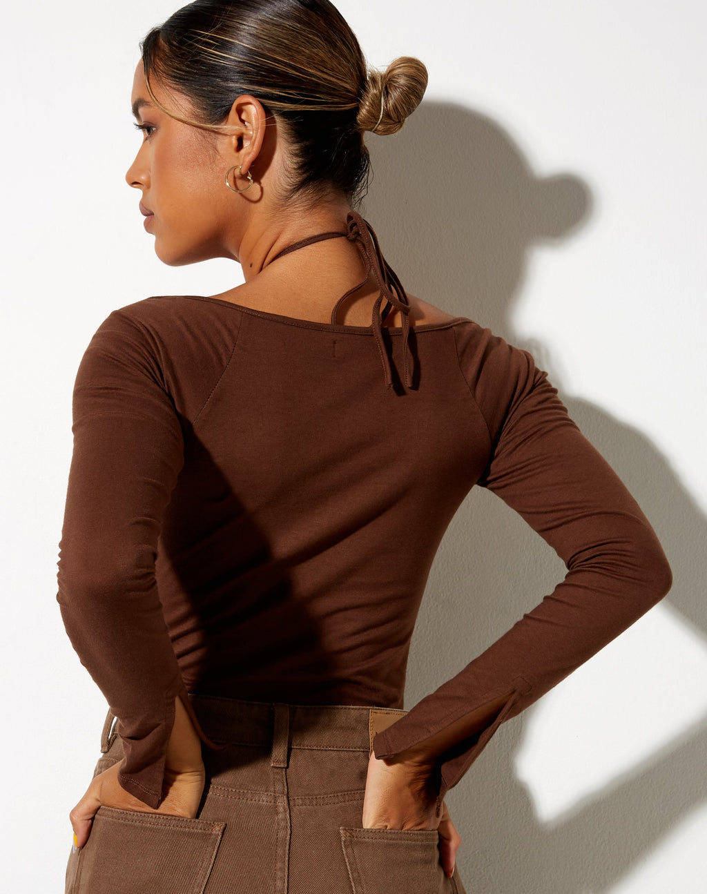 Corpetto Lasira in Lycra Cacao