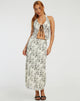 immagine di Rolam Cami Top in Butterfly Vine Flock Bianco
