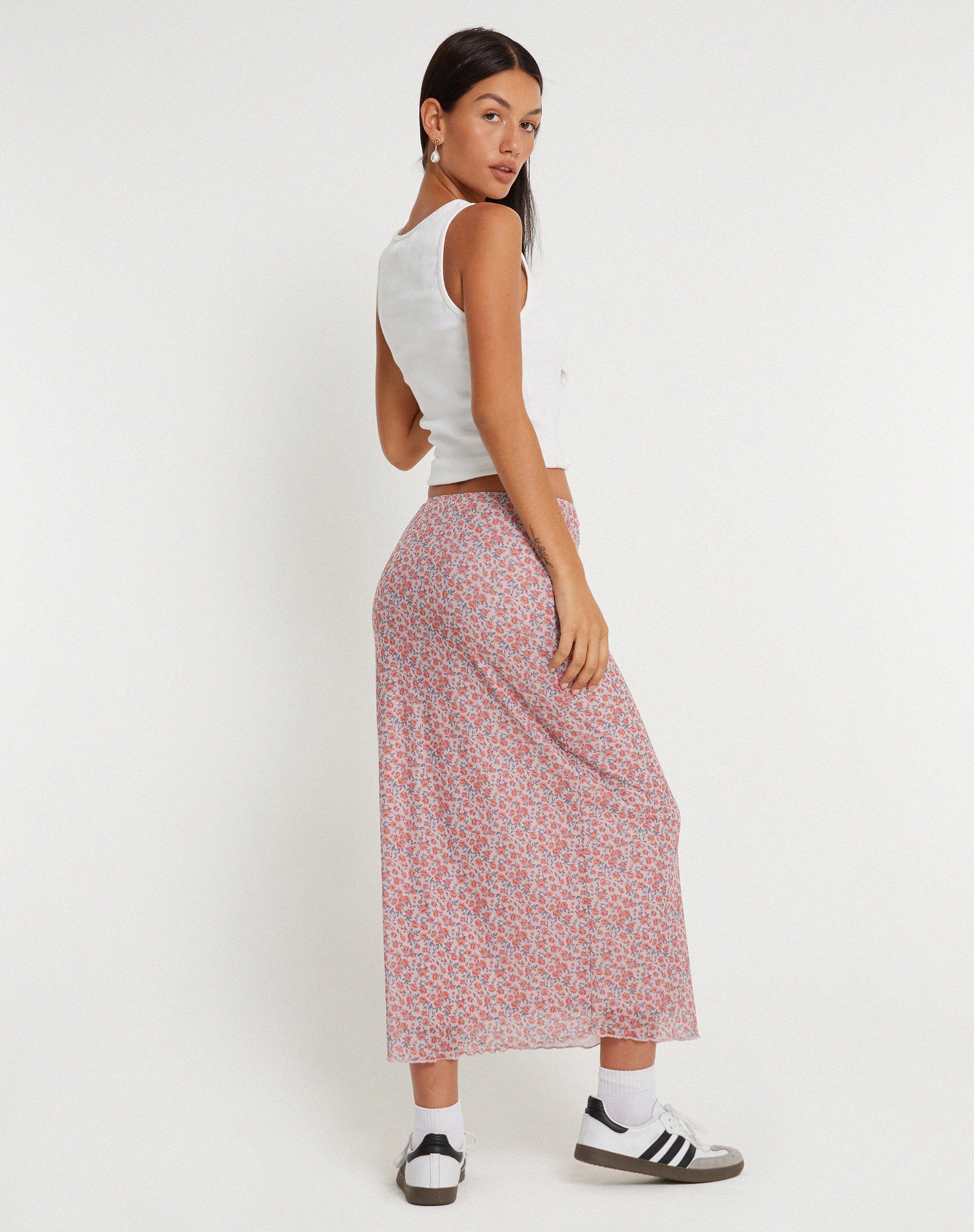 immagine di Lassie Maxi Gonna in Rosa Primavera Rosa Polvere
