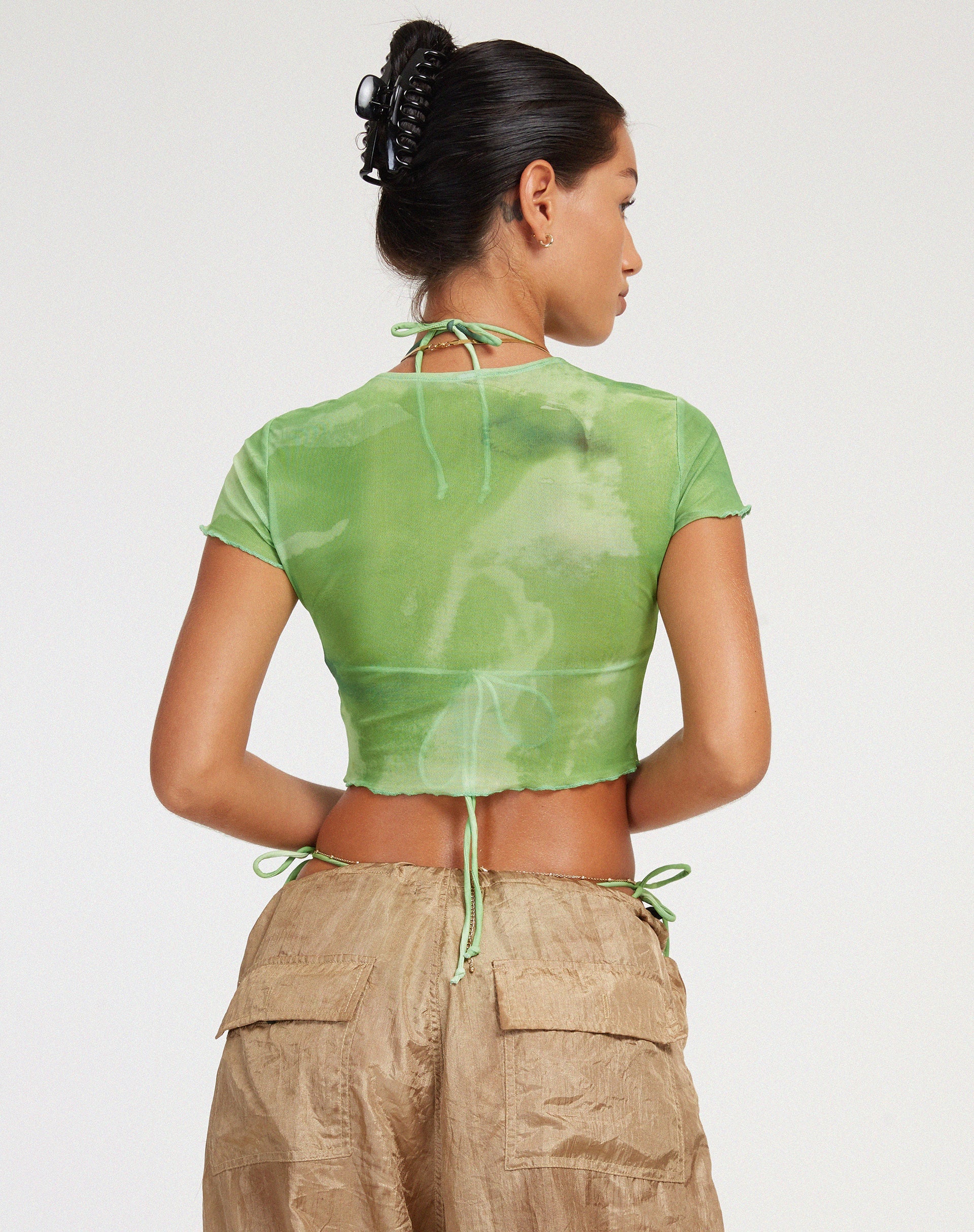 immagine di Tiney Crop Top in verde acquerello