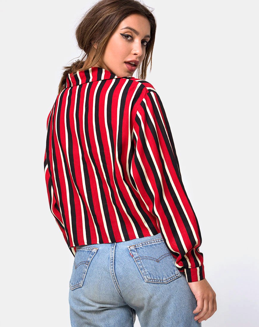 Camicia Lauv in Sunset Stripe Vertical