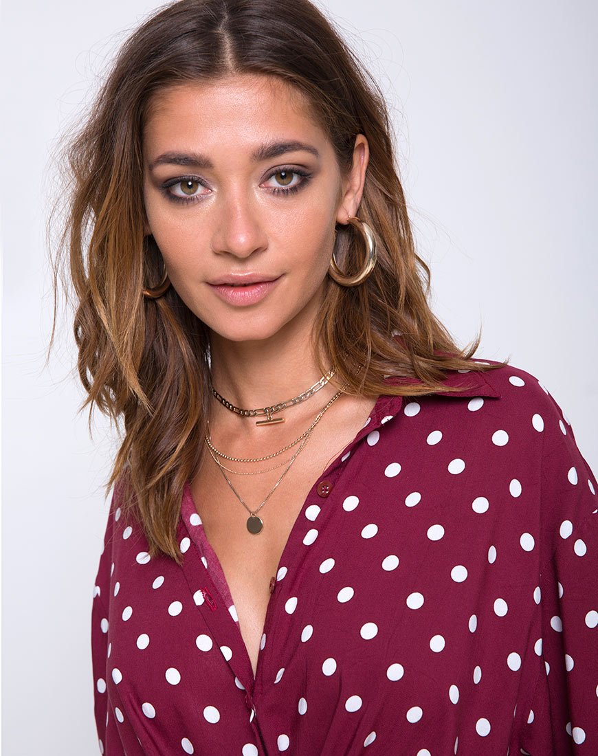 Immagine di Lauv Shirt in Medium Polka Wine