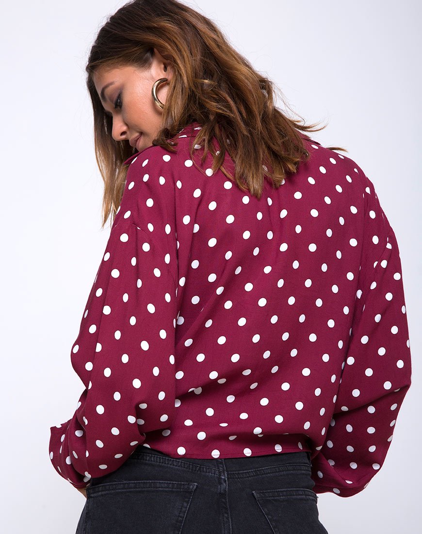 Immagine di Lauv Shirt in Medium Polka Wine