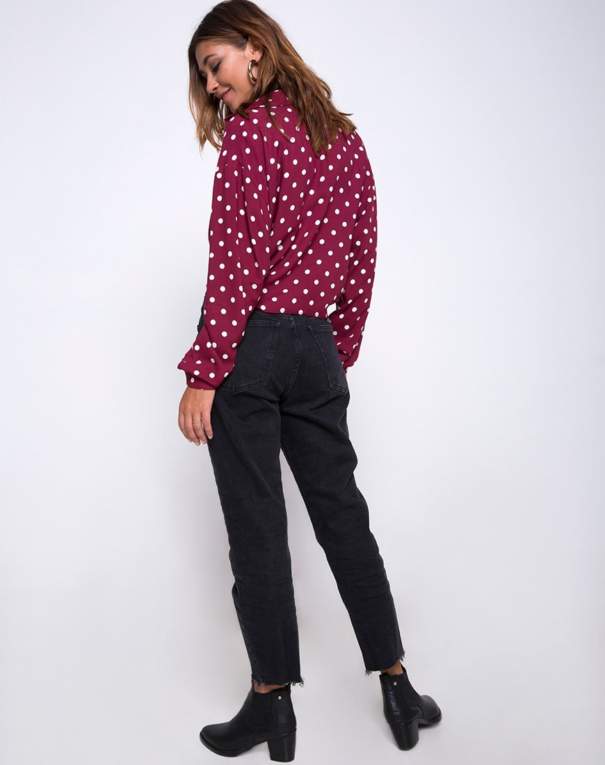 Immagine di Lauv Shirt in Medium Polka Wine