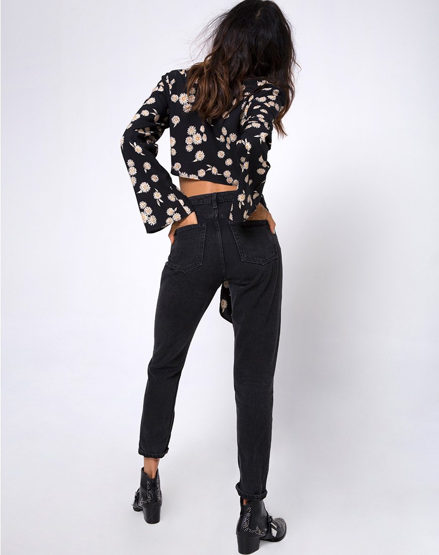 Immagine di Laya Wrap Top in Grunge Daisy Floral
