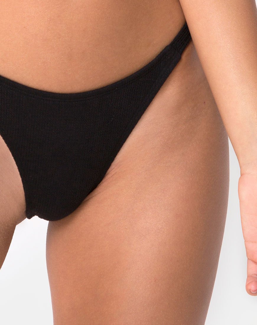 Immagine di Leema Bikini Bottom in Black Rib