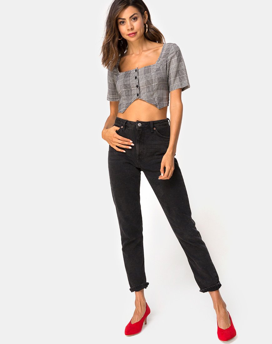 Immagine di Legia Crop Top in Charles Check Grigio