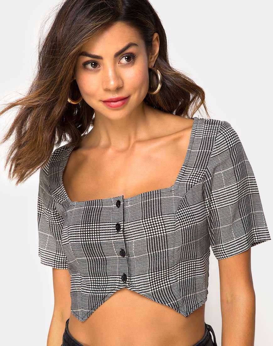 Immagine di Legia Crop Top in Charles Check Grigio
