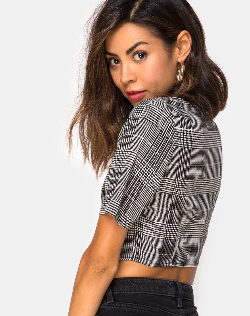 Immagine di Legia Crop Top in Charles Check Grigio