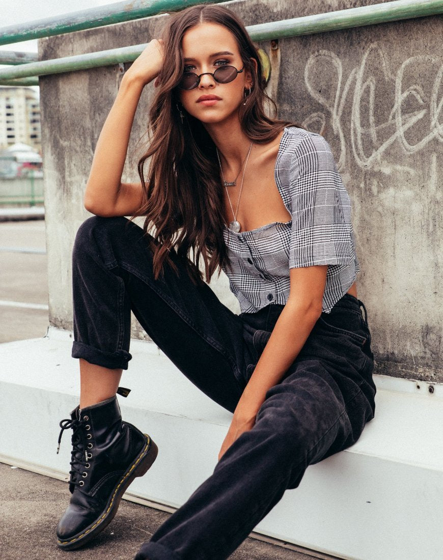 Immagine di Legia Crop Top in Charles Check Grigio