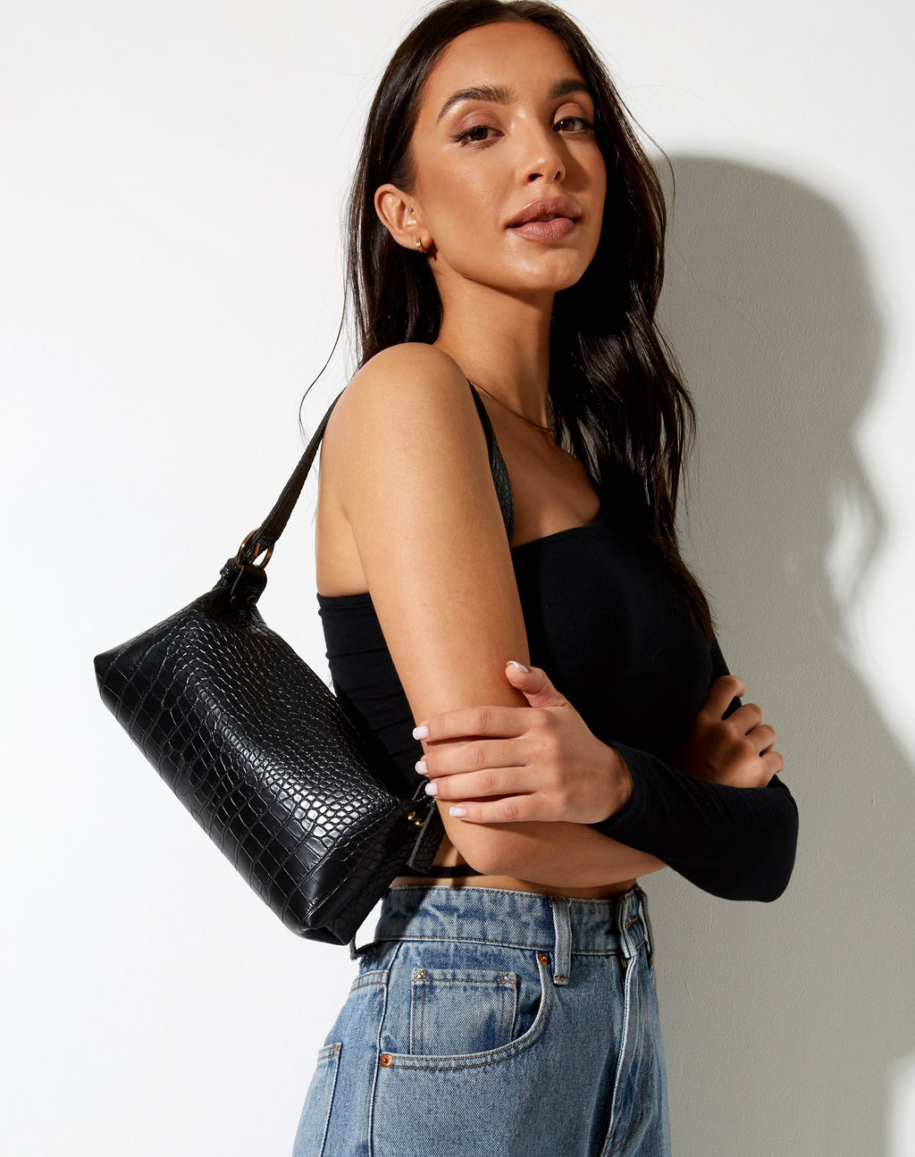 Borsa a tracolla Leila in nero