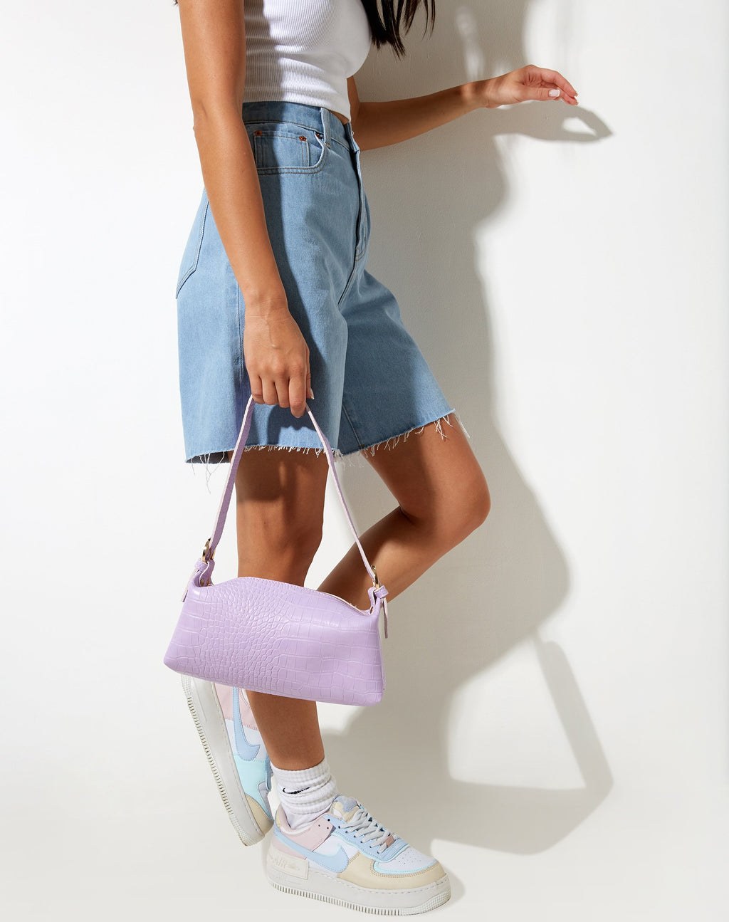 Borsa a tracolla Leila in viola