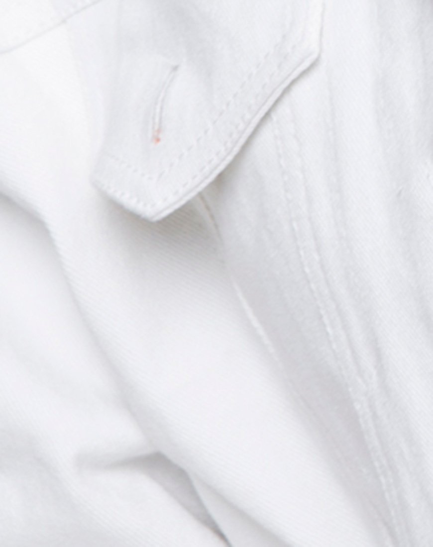 Immagine di Leisk Mini Gonna in Denim Bianco