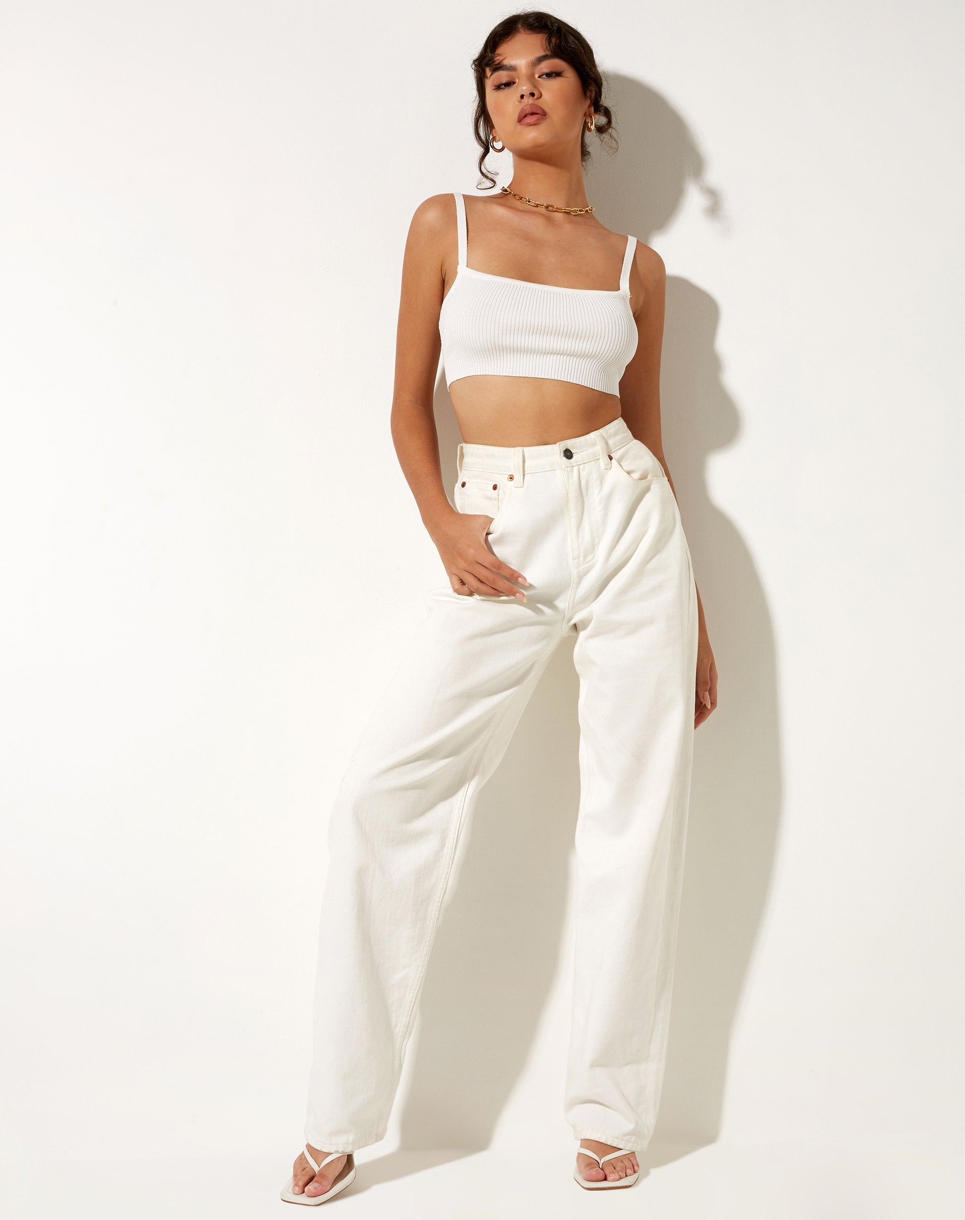 Immagine di Lemia Bralette Top in Rib Star Bianco