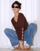 Immagine di Lemuria Cardi in Rib Dark Brown