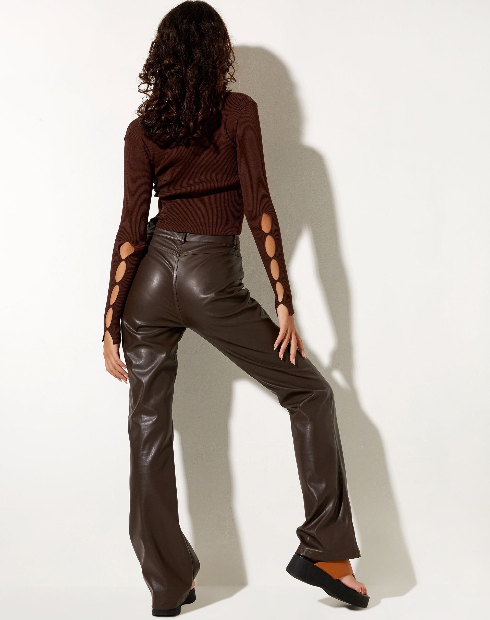 Immagine di Lemuria Cardi in Rib Dark Brown