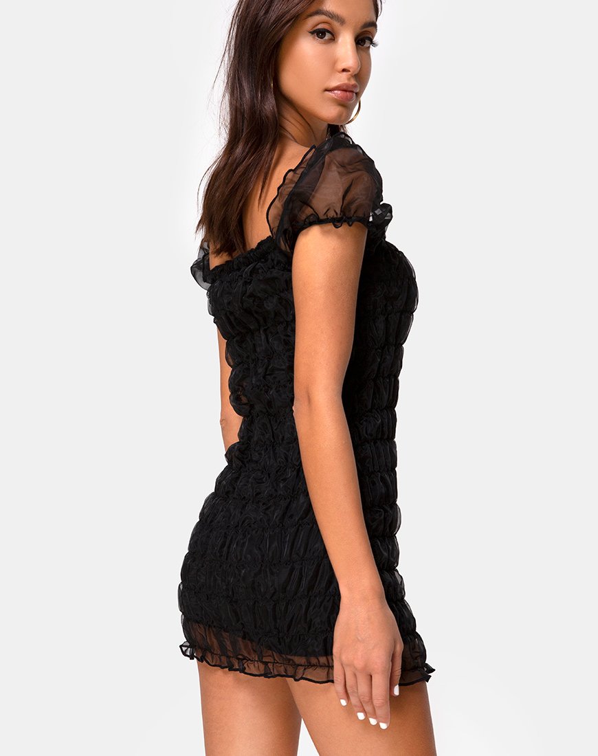Abito Lenira in organza nera