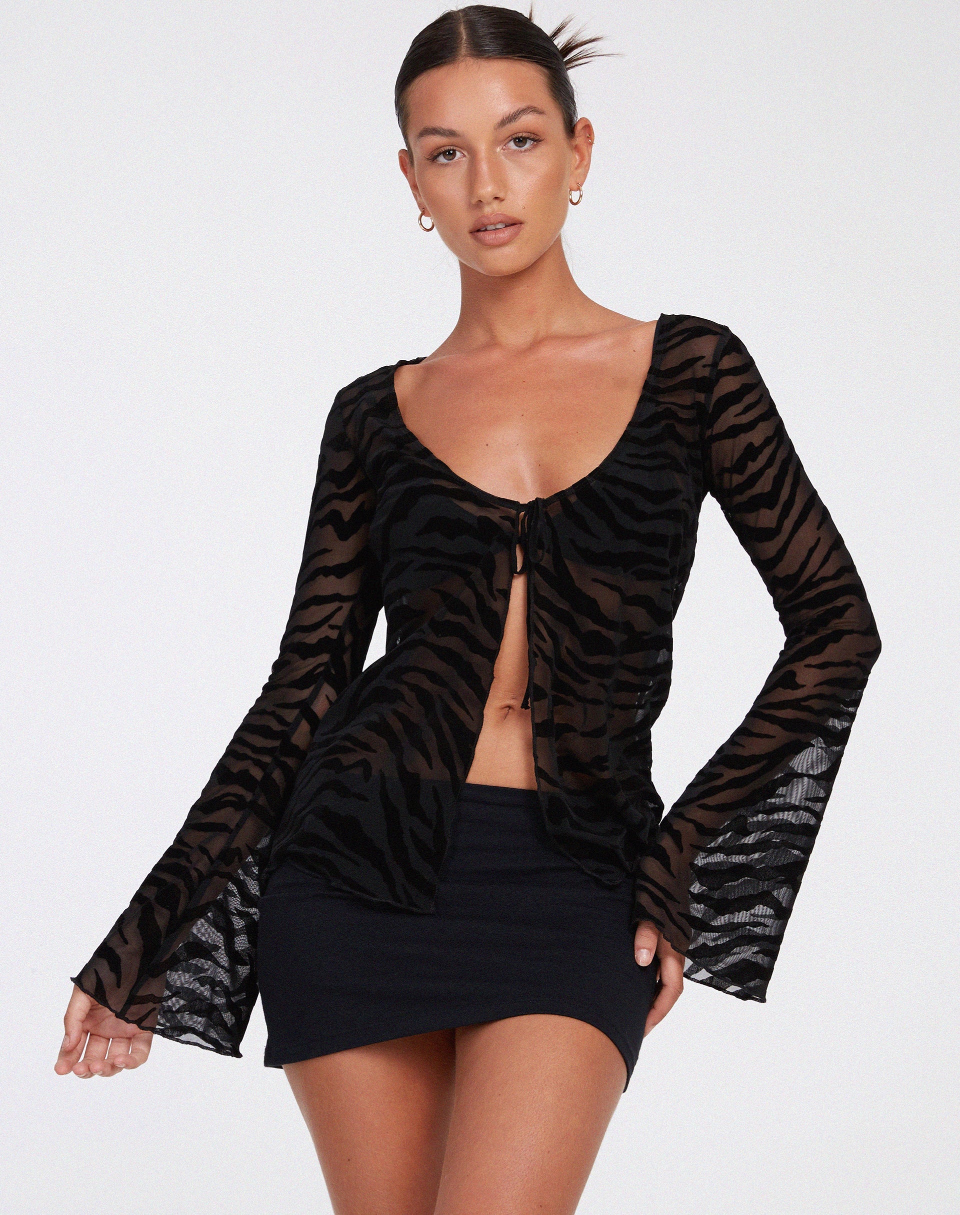 IMMAGINE DI Leony Cardi in Zebra Flock Nero