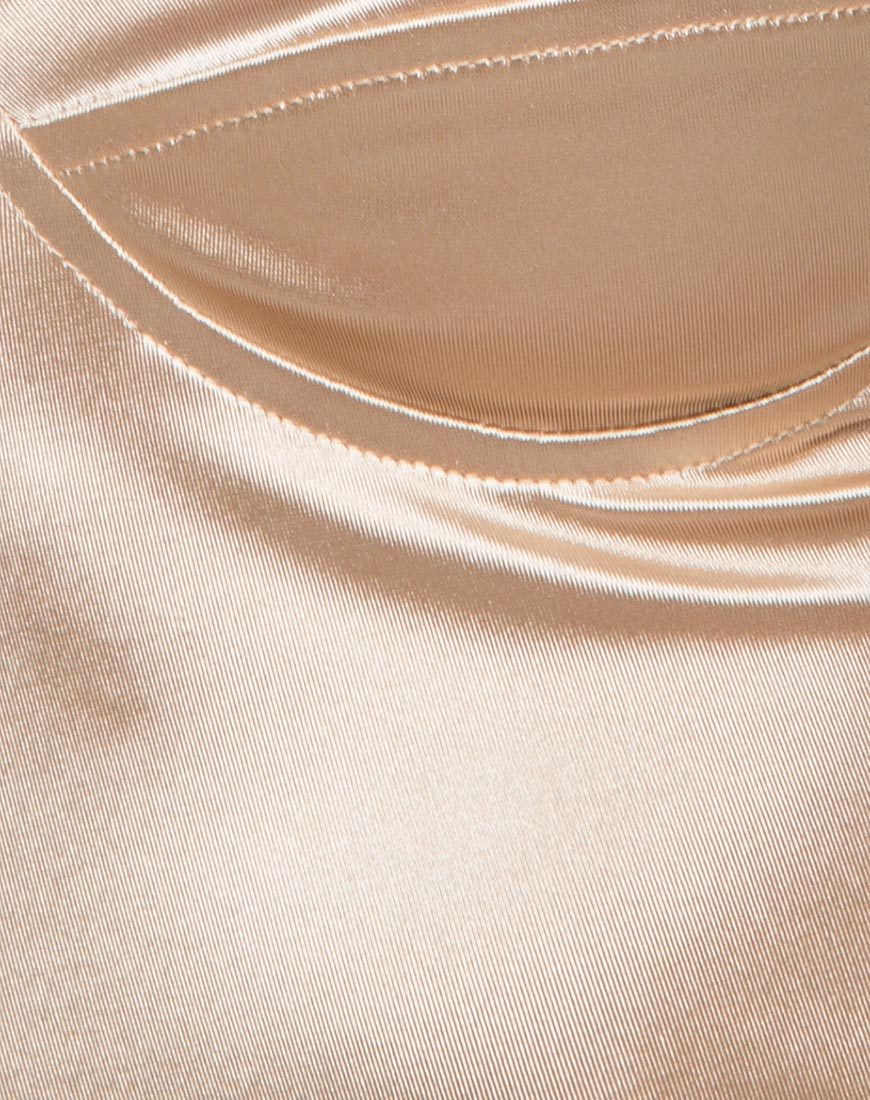 Immagine di Leta Bodycon Dress in raso oro