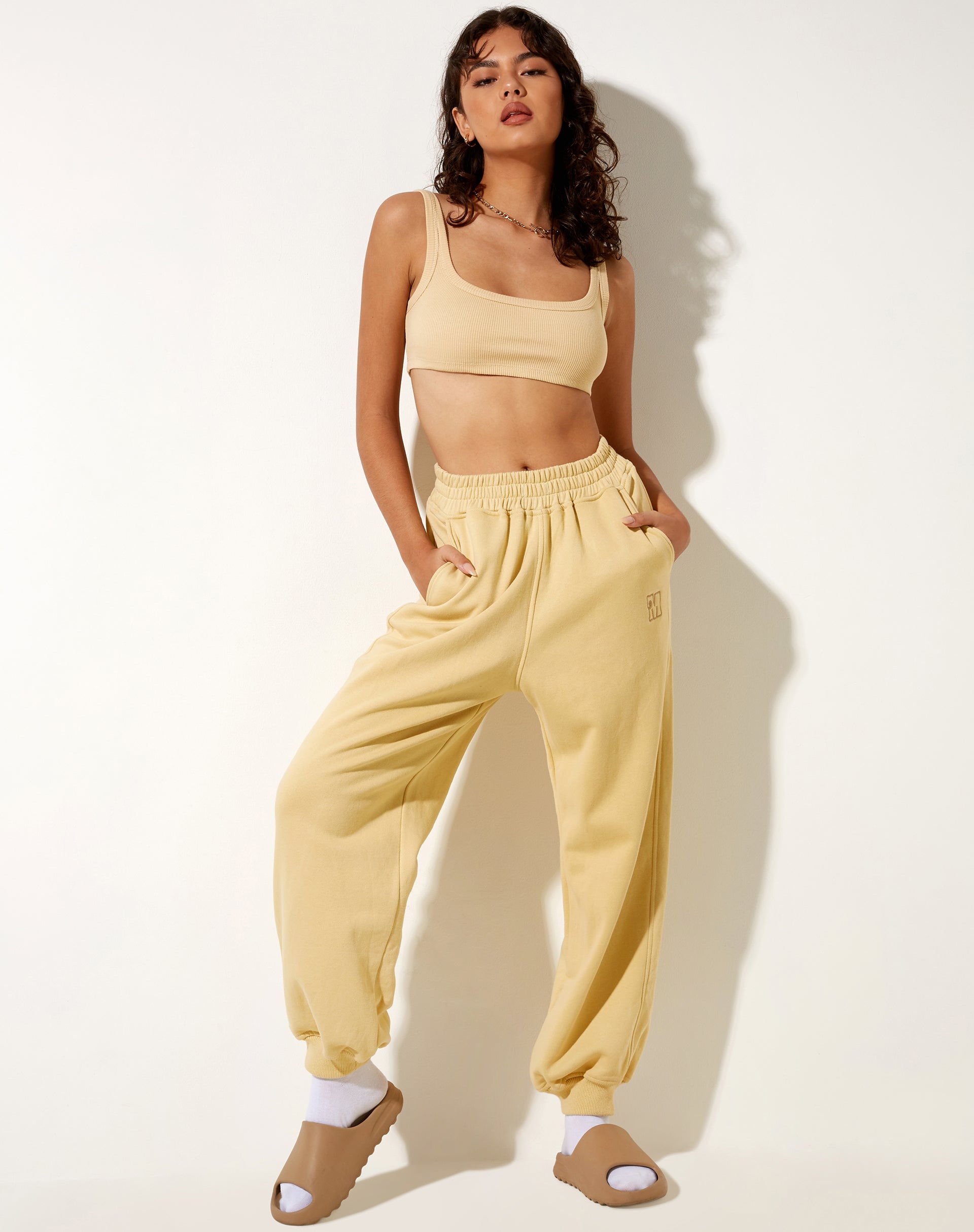Immagine di Letha Crop Top in Rib Custard