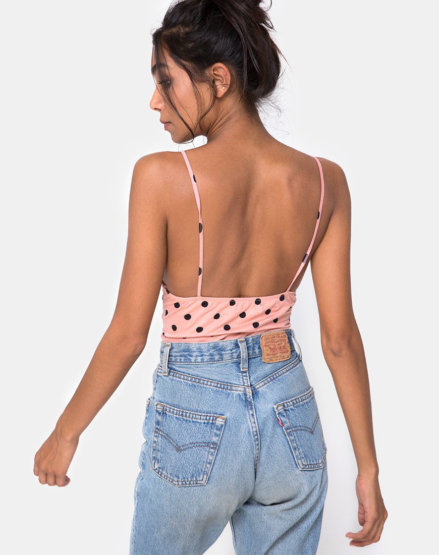 Immagine di Leva Bodice in New Polka Nude Nero